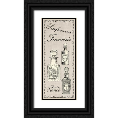 Perfume Linen 1 Black Ornate Wood Framed Art Print with Double Matting by Gibbons, Lauren