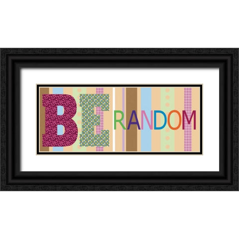 Be Random Panel Black Ornate Wood Framed Art Print with Double Matting by Gibbons, Lauren