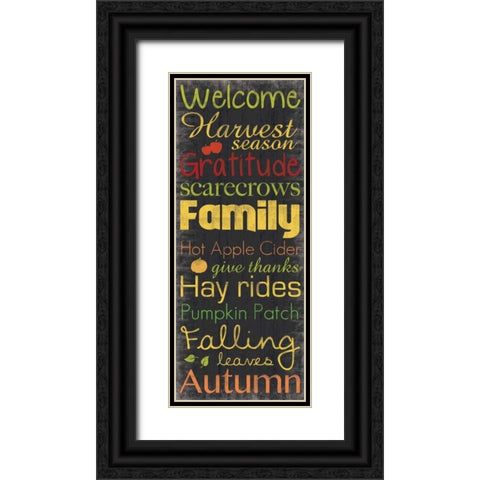 Welcome Harvest Black Ornate Wood Framed Art Print with Double Matting by Gibbons, Lauren
