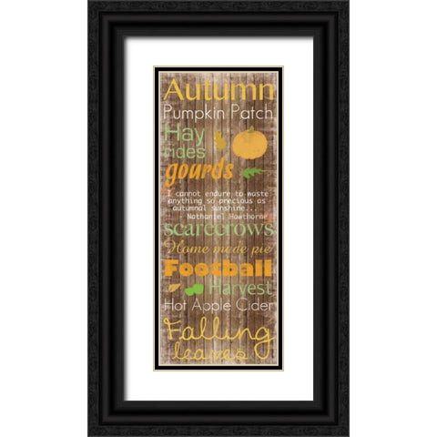 Autumn Hay Ride Black Ornate Wood Framed Art Print with Double Matting by Gibbons, Lauren