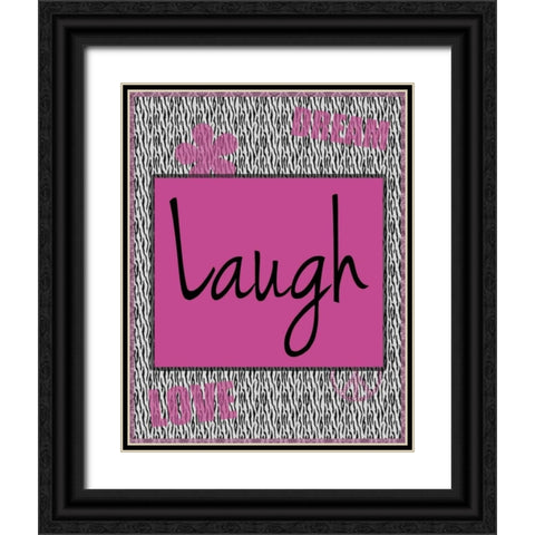 Laugh Black Ornate Wood Framed Art Print with Double Matting by Gibbons, Lauren