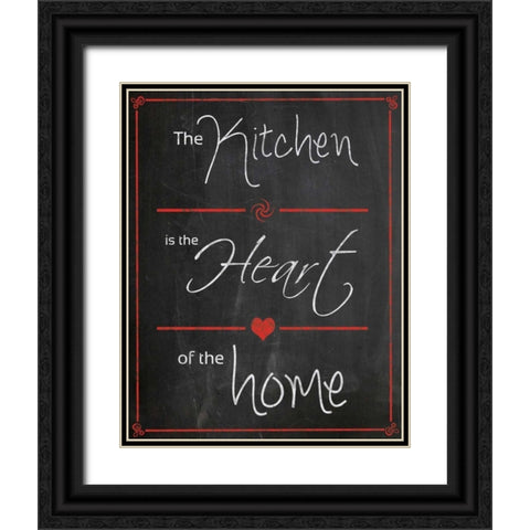 Kitchen Heart Home Black Ornate Wood Framed Art Print with Double Matting by Gibbons, Lauren