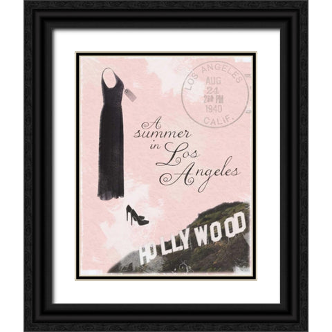 Summer LA Black Ornate Wood Framed Art Print with Double Matting by Gibbons, Lauren