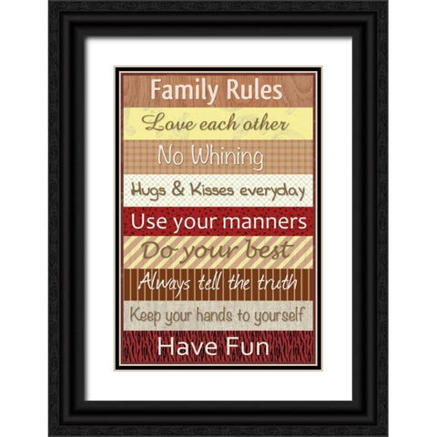 Family Patterns Black Ornate Wood Framed Art Print with Double Matting by Gibbons, Lauren