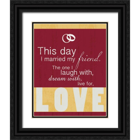 Wedding Red Black Ornate Wood Framed Art Print with Double Matting by Gibbons, Lauren