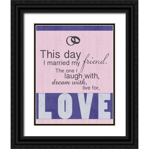 Wedding Pink Black Ornate Wood Framed Art Print with Double Matting by Gibbons, Lauren