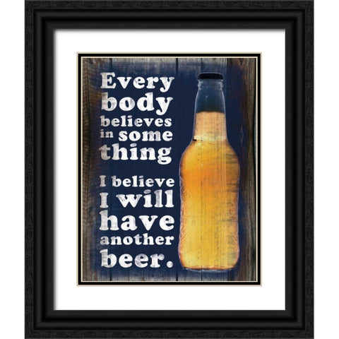 Another Beer Black Ornate Wood Framed Art Print with Double Matting by Gibbons, Lauren