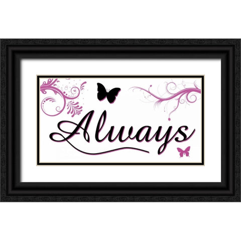Always Black Ornate Wood Framed Art Print with Double Matting by Gibbons, Lauren