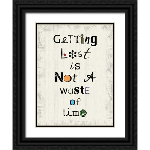 Fun 1 Getting Lost Black Ornate Wood Framed Art Print with Double Matting by Gibbons, Lauren