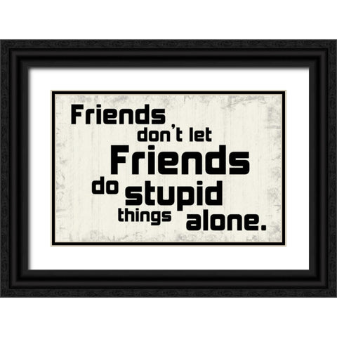 Friend 2 Black Ornate Wood Framed Art Print with Double Matting by Gibbons, Lauren
