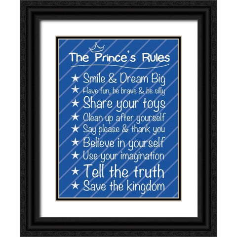 Prince Rules Black Ornate Wood Framed Art Print with Double Matting by Gibbons, Lauren