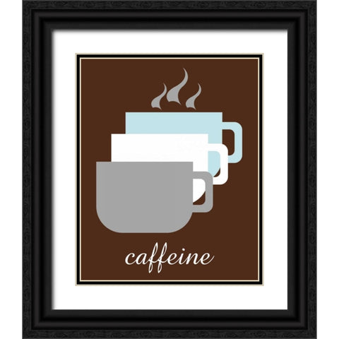 Cups Black Ornate Wood Framed Art Print with Double Matting by Gibbons, Lauren