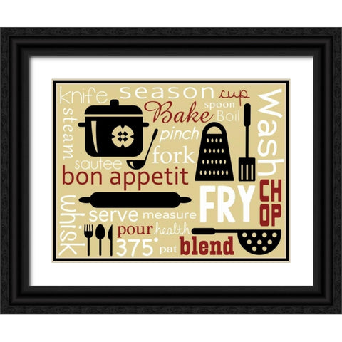 Kitchen Magic Black Ornate Wood Framed Art Print with Double Matting by Gibbons, Lauren