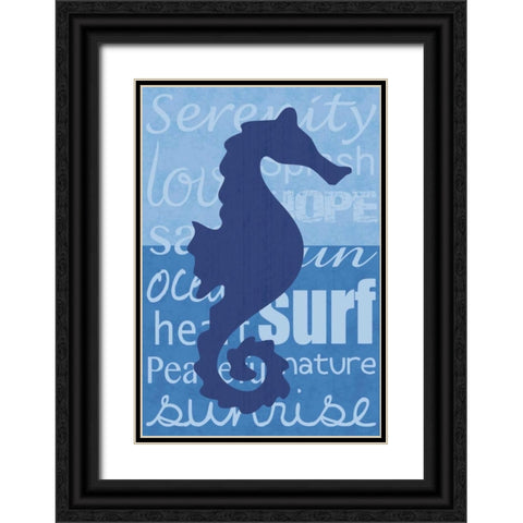 Beach Horse Black Ornate Wood Framed Art Print with Double Matting by Gibbons, Lauren