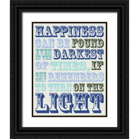 Happiness Light Black Ornate Wood Framed Art Print with Double Matting by Gibbons, Lauren