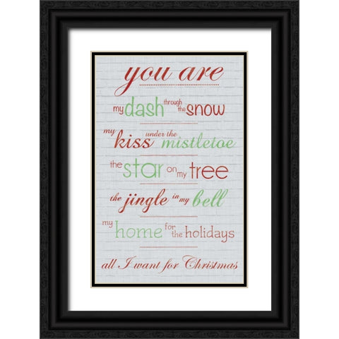 All I Want Black Ornate Wood Framed Art Print with Double Matting by Gibbons, Lauren