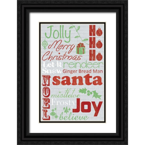 Jolly 2 Black Ornate Wood Framed Art Print with Double Matting by Gibbons, Lauren