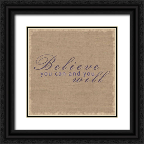 Believe You Can Black Ornate Wood Framed Art Print with Double Matting by Gibbons, Lauren