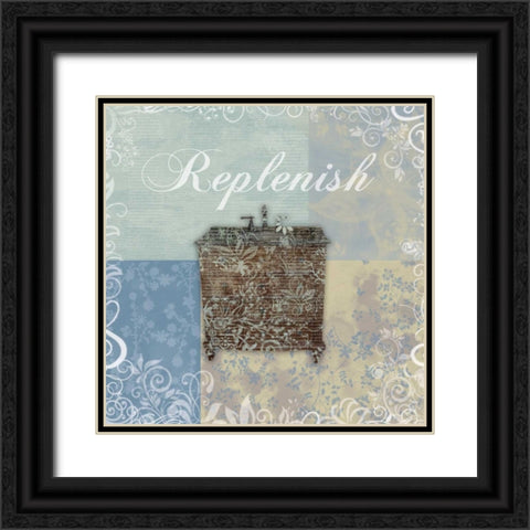 Replenish Bath Tub Black Ornate Wood Framed Art Print with Double Matting by Gibbons, Lauren