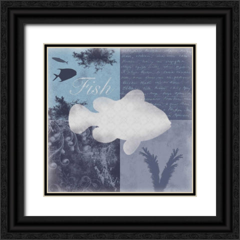 Beach Fish Black Ornate Wood Framed Art Print with Double Matting by Gibbons, Lauren