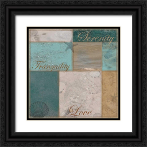 Beach Patch Browns Black Ornate Wood Framed Art Print with Double Matting by Gibbons, Lauren