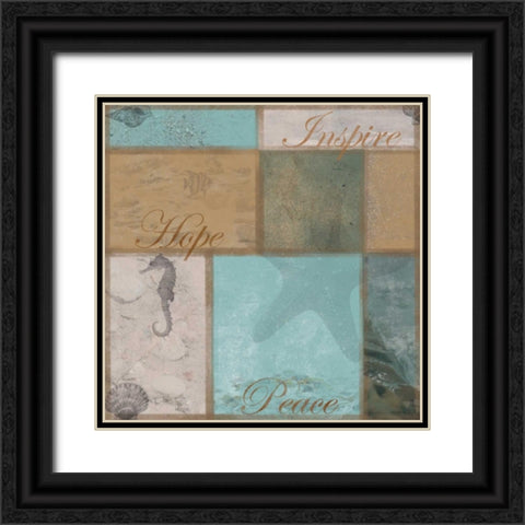 Beach Patch Browns 2 Black Ornate Wood Framed Art Print with Double Matting by Gibbons, Lauren