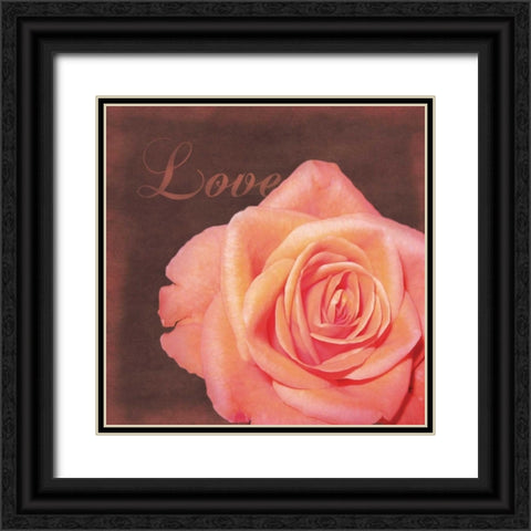 Love Rose Black Ornate Wood Framed Art Print with Double Matting by Gibbons, Lauren