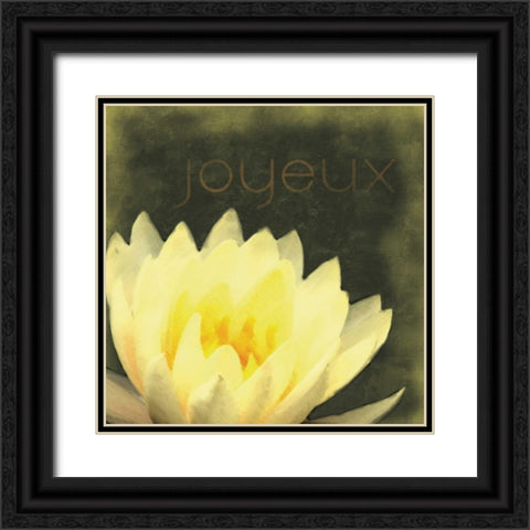 Joyeux Flower Black Ornate Wood Framed Art Print with Double Matting by Gibbons, Lauren