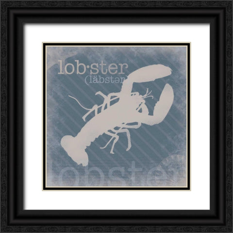 Lobster Definition Black Ornate Wood Framed Art Print with Double Matting by Gibbons, Lauren