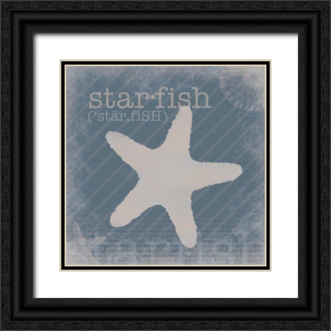 Starfish Definition Black Ornate Wood Framed Art Print with Double Matting by Gibbons, Lauren