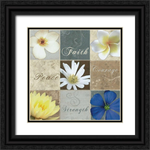 9 Box Blues Black Ornate Wood Framed Art Print with Double Matting by Gibbons, Lauren