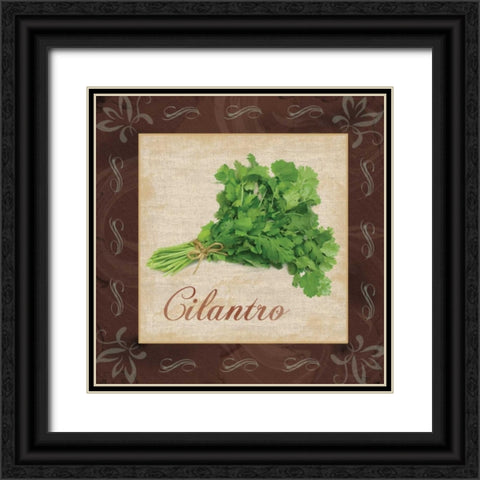 Cilantro Black Ornate Wood Framed Art Print with Double Matting by Gibbons, Lauren