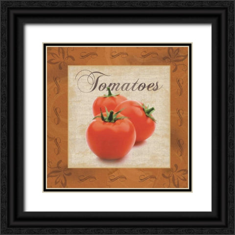 Tomatoes Black Ornate Wood Framed Art Print with Double Matting by Gibbons, Lauren