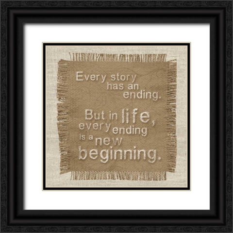 Burlap Beginning Black Ornate Wood Framed Art Print with Double Matting by Gibbons, Lauren