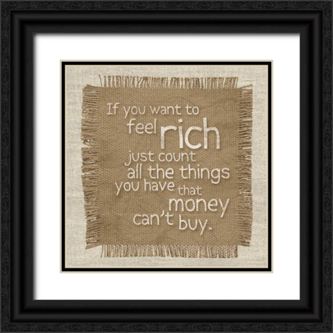 Burlap Rich Black Ornate Wood Framed Art Print with Double Matting by Gibbons, Lauren