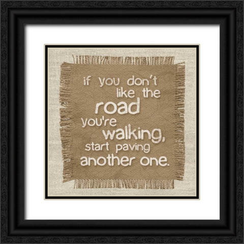 Burlap Road Black Ornate Wood Framed Art Print with Double Matting by Gibbons, Lauren