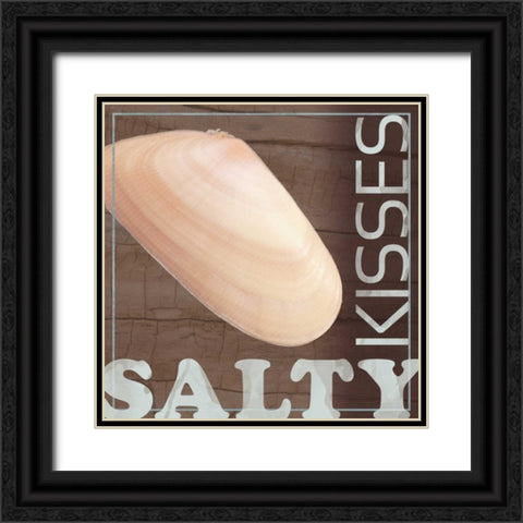 Salty Kisses Black Ornate Wood Framed Art Print with Double Matting by Gibbons, Lauren