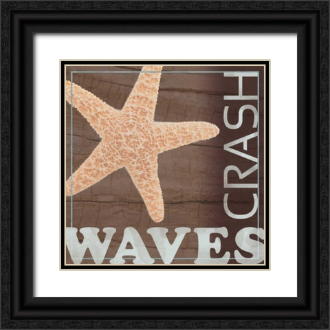 Waves Crash Black Ornate Wood Framed Art Print with Double Matting by Gibbons, Lauren