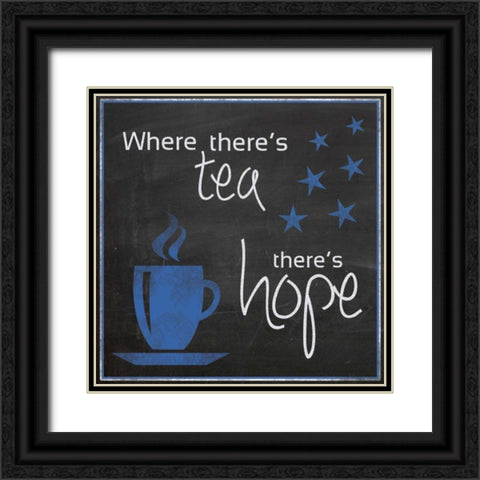 Blue Tea Hope Black Ornate Wood Framed Art Print with Double Matting by Gibbons, Lauren