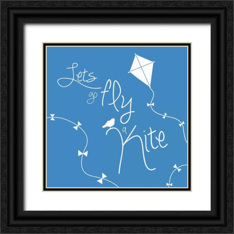 Fly A Kite Black Ornate Wood Framed Art Print with Double Matting by Gibbons, Lauren