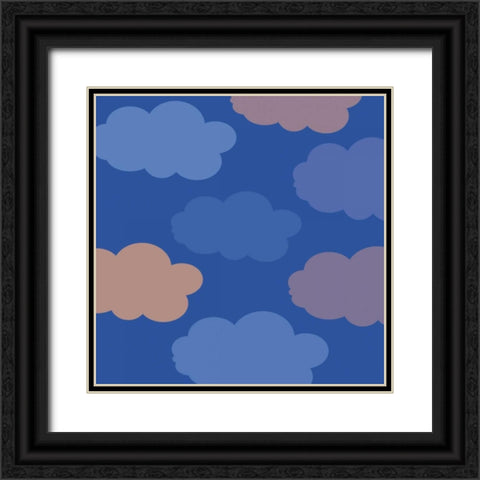 Kite Clouds Black Ornate Wood Framed Art Print with Double Matting by Gibbons, Lauren
