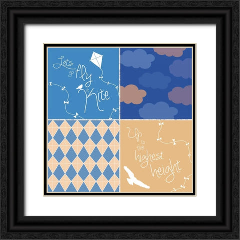 Kite Combo Black Ornate Wood Framed Art Print with Double Matting by Gibbons, Lauren