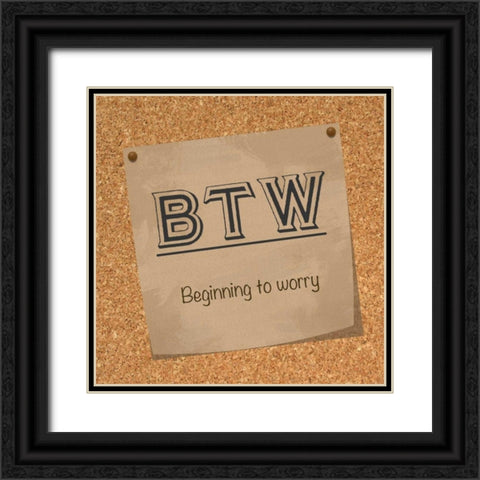 BTW Cork Black Ornate Wood Framed Art Print with Double Matting by Gibbons, Lauren