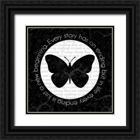 Butterfly Black Ornate Wood Framed Art Print with Double Matting by Gibbons, Lauren