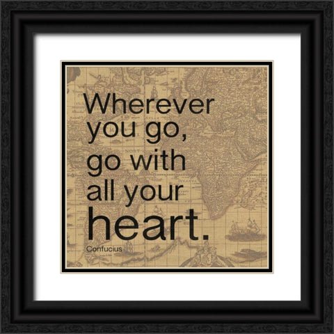 All Your Heart Black Ornate Wood Framed Art Print with Double Matting by Gibbons, Lauren