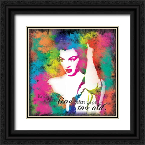 Marilyn Rainbow B Black Ornate Wood Framed Art Print with Double Matting by Gibbons, Lauren