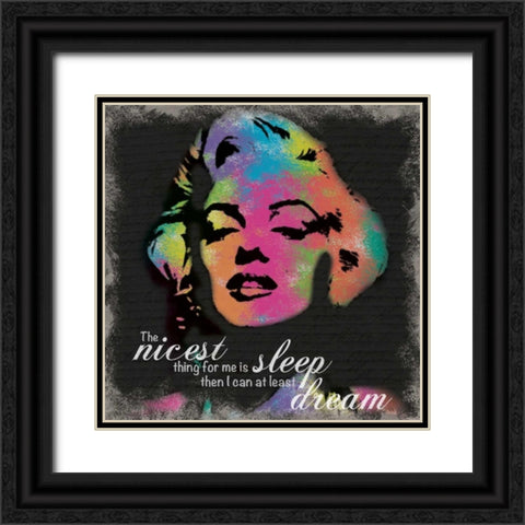 Marilyn Rainbow Dream Black Ornate Wood Framed Art Print with Double Matting by Gibbons, Lauren