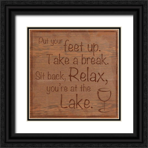 Relax Lake Black Ornate Wood Framed Art Print with Double Matting by Gibbons, Lauren