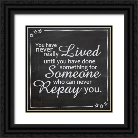 Never Really Lived Black Ornate Wood Framed Art Print with Double Matting by Gibbons, Lauren