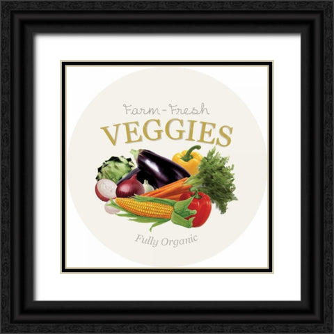 Farm Fresh No Scroll Black Ornate Wood Framed Art Print with Double Matting by Gibbons, Lauren